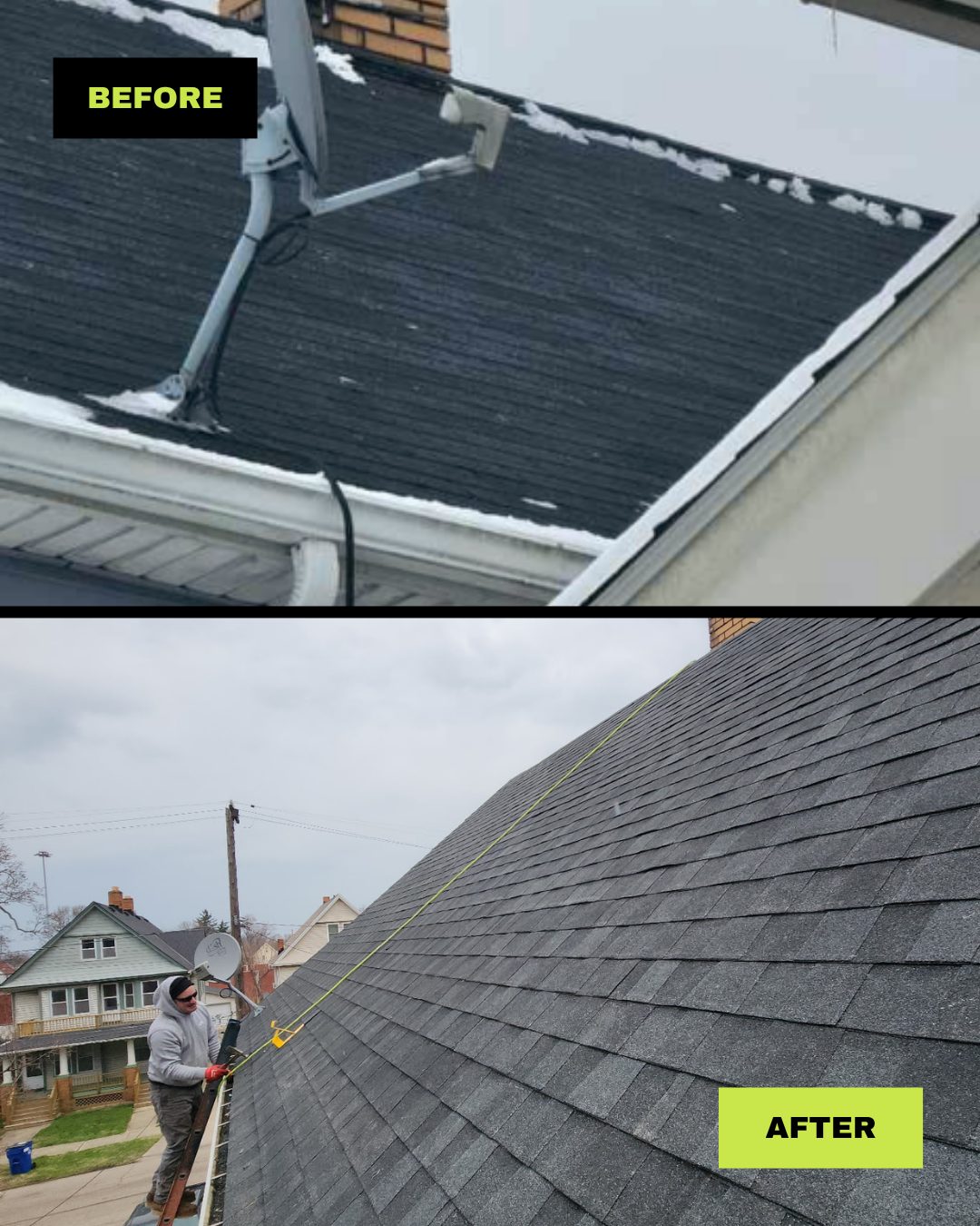 Floor replacement, before and after